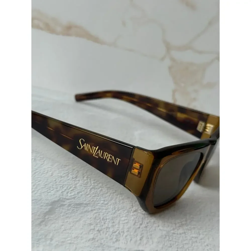 NEW Saint Laurent SL740 Brown Transparent Sunglasses